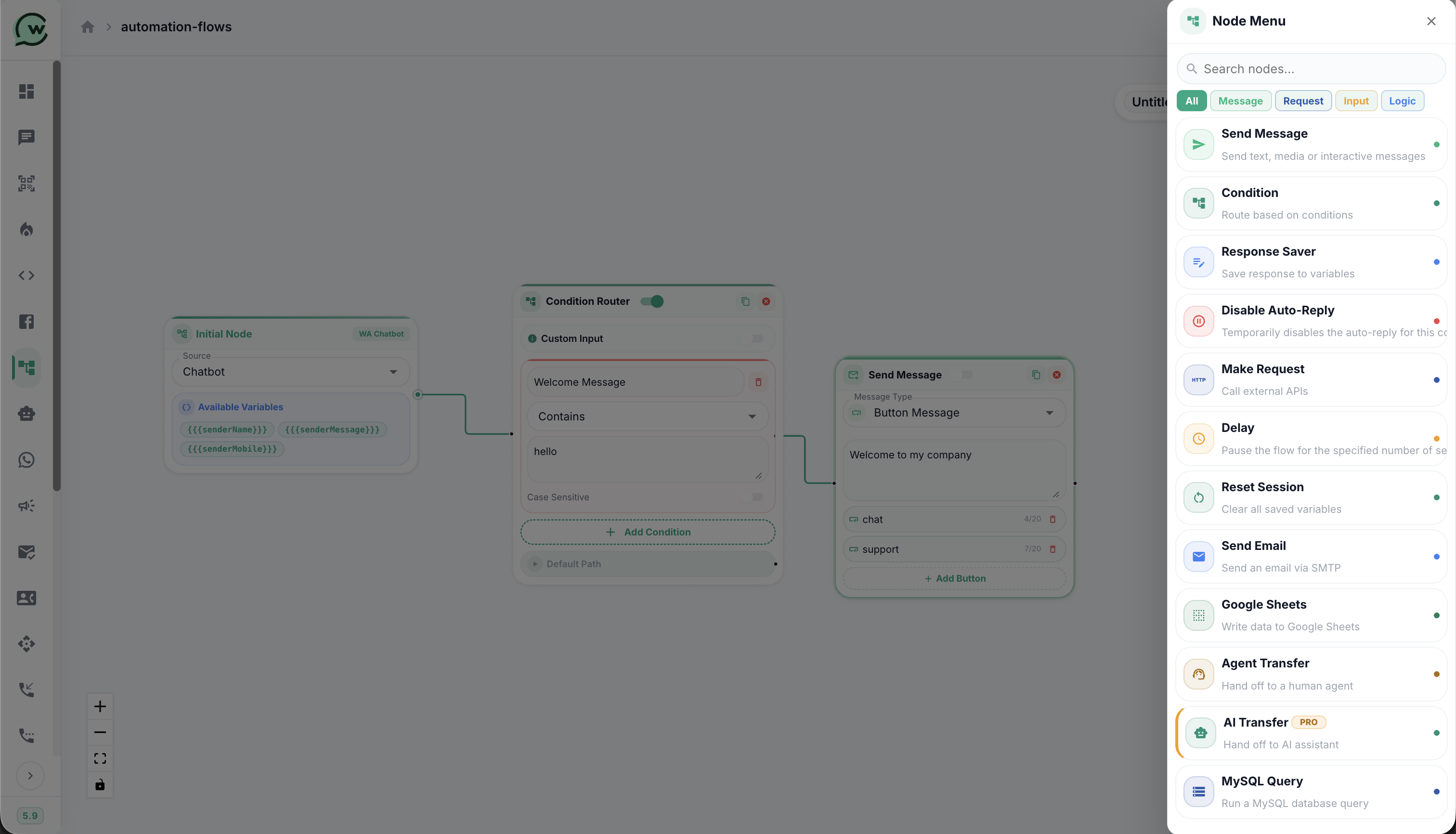 Automation Flow Editor